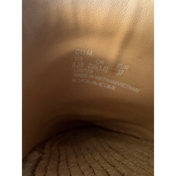 Coach Charlie Leather Espadrilles 6.5 – Ivory Glove-Tanned Slip-On Flats - Picture 7 of 8